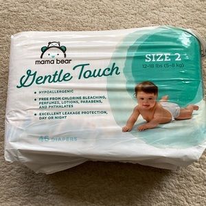 Mama Bear Gentle Touch hypoallergenic diapers size 2 (12-18 lbs) pack of 46